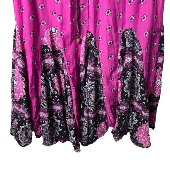 Truly 4 U Paisley Print Pleated Skirt Elastic Waist‎ Drawstring Purple Women’s S - Picture 3 of 8
